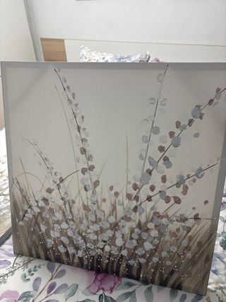 Pack 2 Cuadros Beige y Plateado