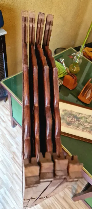 Biombo Indu de Madera de Teca tallada