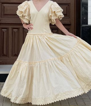 Traje de Flamenca Batita Talla 36/38 beig