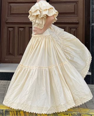 Traje de Flamenca Batita Talla 36/38 beig