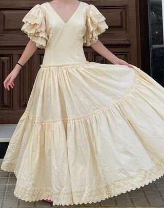 Traje de Flamenca Batita Talla 36/38 beig