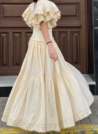 Traje de Flamenca Batita Talla 36/38 beig