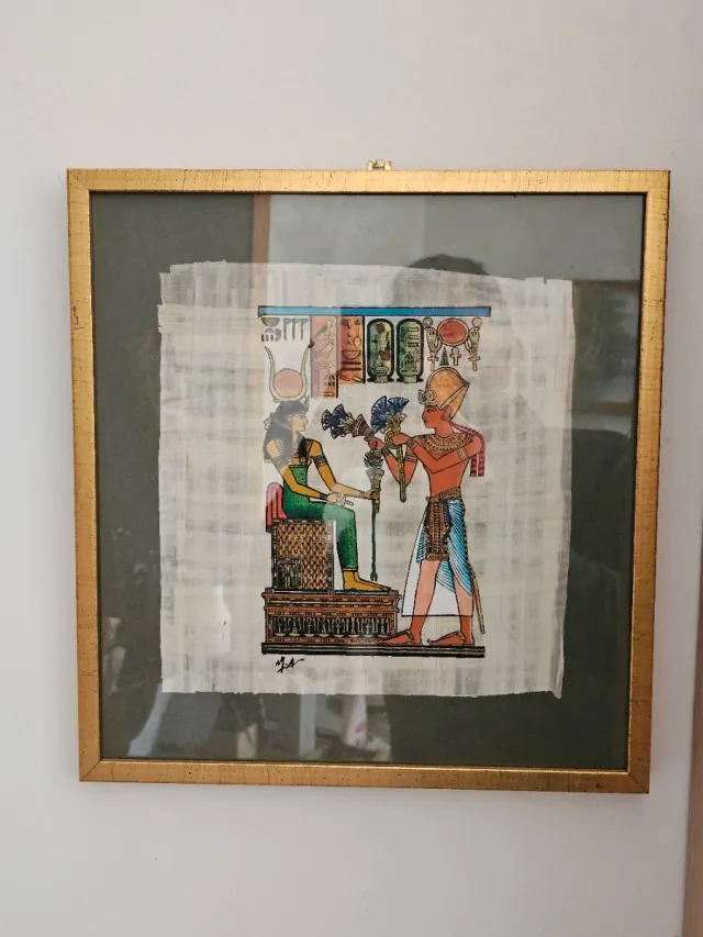 Papiro Egipcio Original Enmarcado
