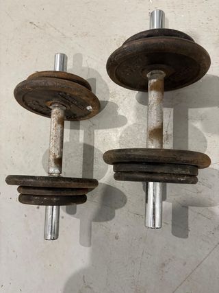 Mancuernas de hierro fundido