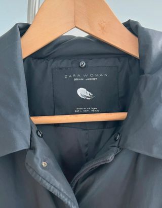 Anorak Zara Mujer Negro