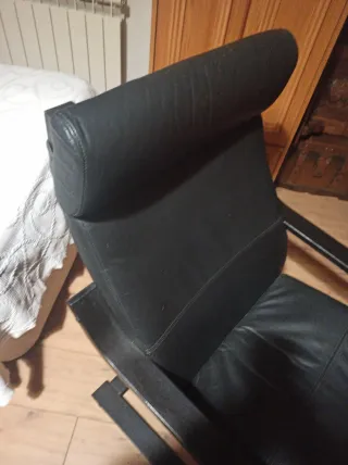 Sillón Ikea Negro Cuero