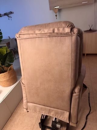 Butaca eléctrica articulable beige/gris