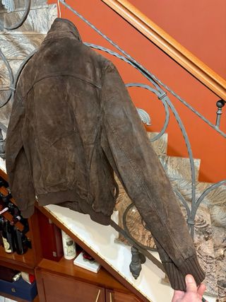 Giubbino bomber vera pelle vissuta vintage