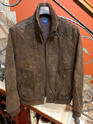 Giubbino bomber vera pelle vissuta vintage