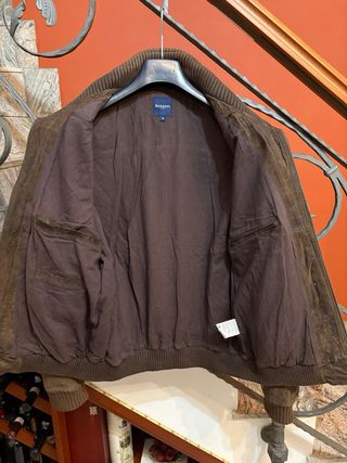 Giubbino bomber vera pelle vissuta vintage