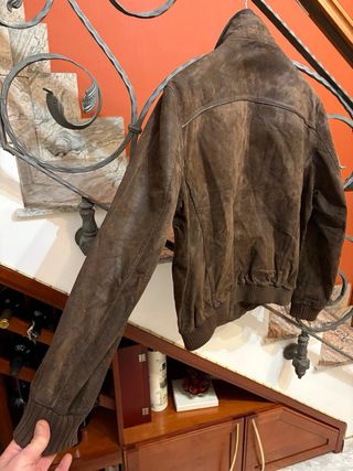Giubbino bomber vera pelle vissuta vintage