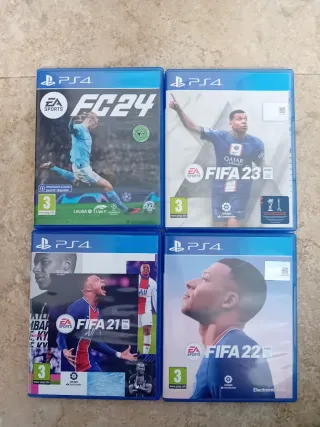 Pack PS4 FIFA 21, 22, 23 y FC 24
