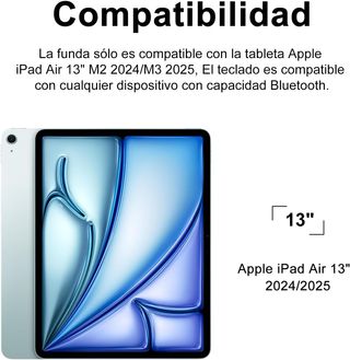 Teclado Funda IVEOPPE iPad Air 13 M2 2024/M3 2025