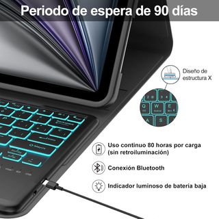 Teclado Funda IVEOPPE iPad Air 13 M2 2024/M3 2025
