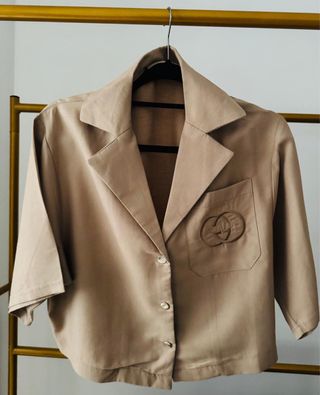 Camisa Gucci Beige Talla M corta