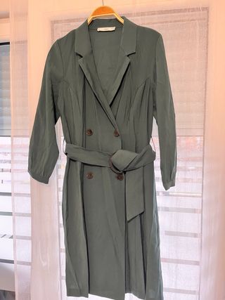 Vestido Mango Verde Oliva Talla M