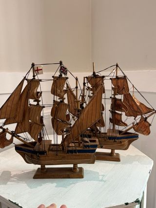 2 Barcos de Decoración Antiguos