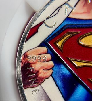 Moneda Canadá 5$ Superman Colorizado 2016