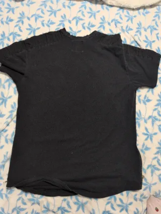 Camiseta negra manga corta hombre