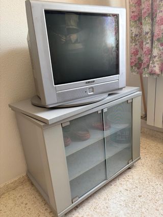 Mueble TV giratorio Sony + TV antigua