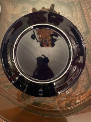 Plato y bajoplato decorativo barco