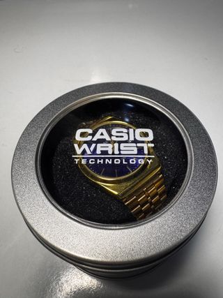 Casio MTP-145 Dorado y Azul electrico