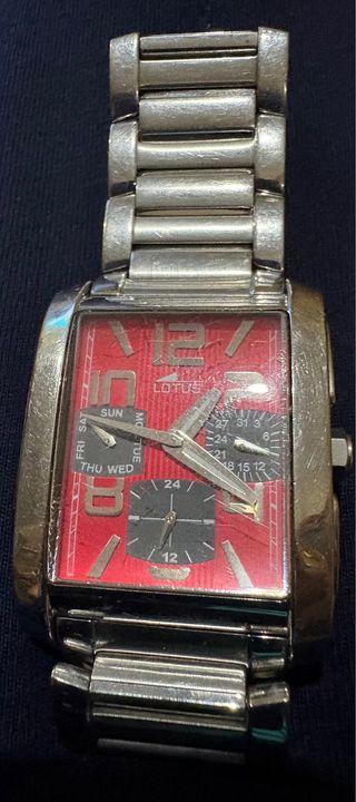 Orologio Lotus Rosso e Argento da Uomo
