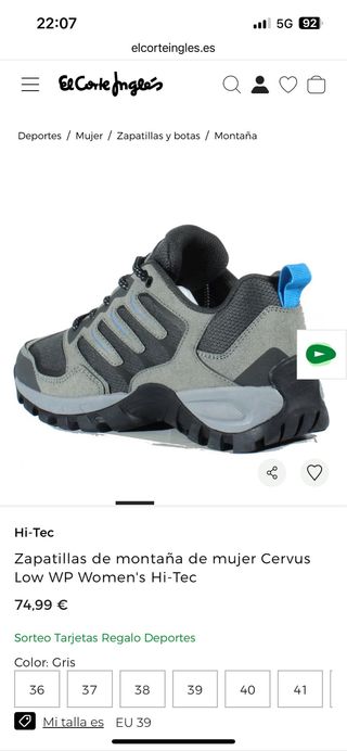 Zapatillas montaña mujer Hi-Tec Talla 38