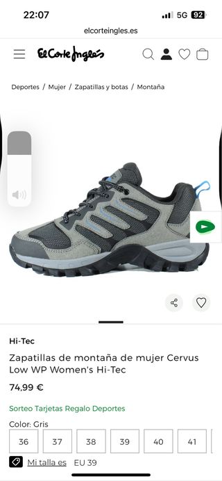 Zapatillas montaña mujer Hi-Tec Talla 38