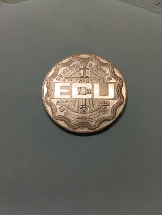 Moneda ECU 10 Deneder Landen 1992