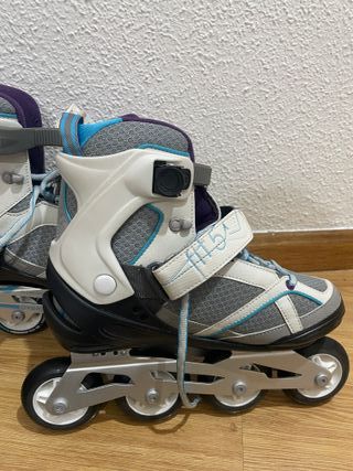 Patines en línea talla 39 con cascos y protección