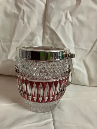 Cubiteras vintage cristal y metal