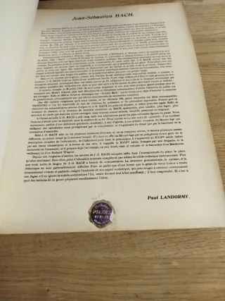 Antigua partitura Clave bien temperado J.S. Bach