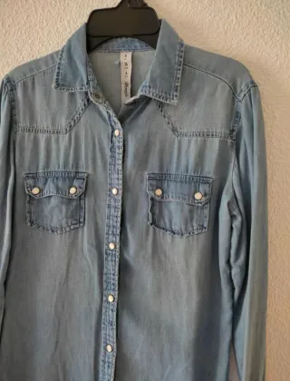 Camisa vaquera manga larga