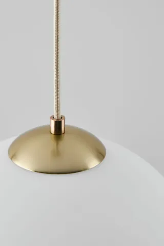 Lámpara Techo Uvol Sklum 30cm Vidrio Blanco