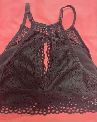 Top encaje negro talla M