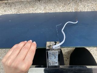 Espejo con un aplique de luz