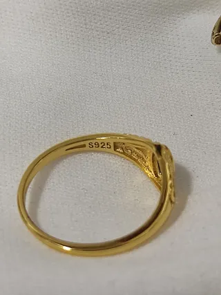 Anillos plata ,baño oro 10€ Unidad