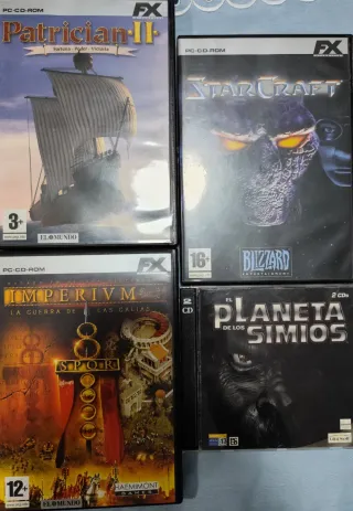 Lote Juegos PC Retro: StarCraft, Patrician II, Imp