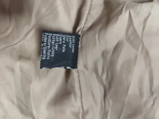 Chaqueta larga cuero señora beige