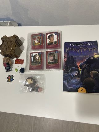 Pack Harry Potter: Libro, figuras y cromos