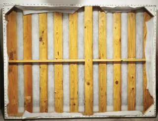 Somier 150x200 Polipiel blanco Lamas Madera Relax,