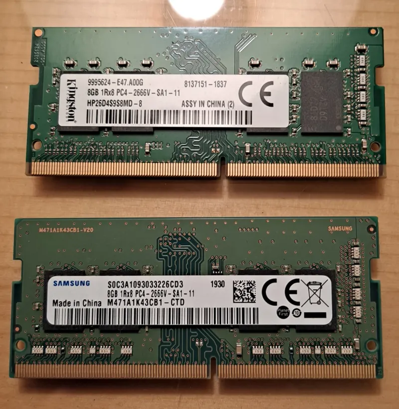 2x 8GB DDR4 SODIMM Portátil RAM
