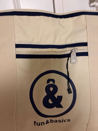 Bolsa Deporte Viaje fun&basics Beige/Azul