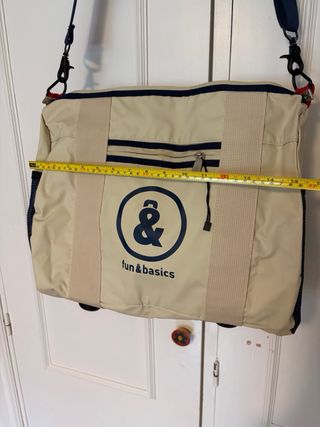 Bolsa Deporte Viaje fun&basics Beige/Azul