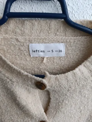 Talla S Chaqueta punto beige mujer