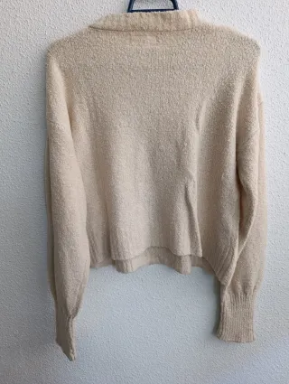 Talla S Chaqueta punto beige mujer