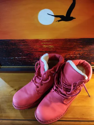 Botas unisex engomadas rojas T/38