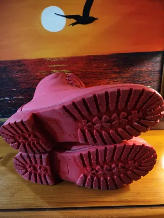 Botas unisex engomadas rojas T/38