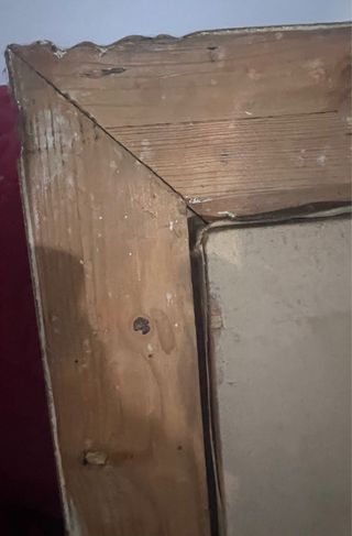 Dipinto floreale vintage con cornice dorata